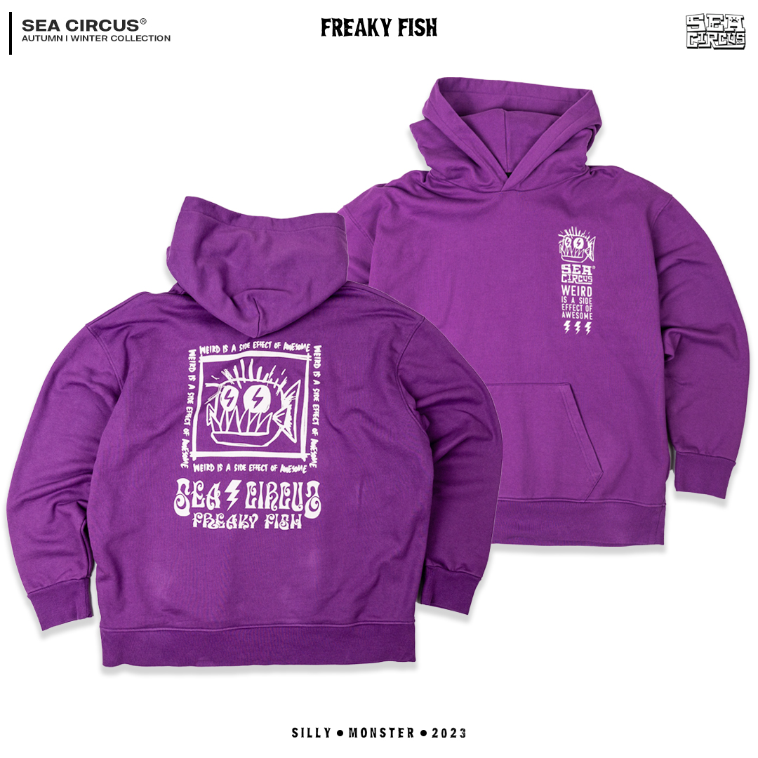 FREAKY FISH HOODIE Purple